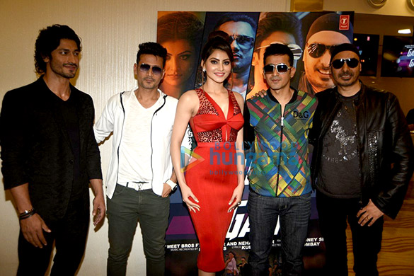 Vidyut Jammwal, Urvashi Rautela & Sukhbir Singh at the launch of single ‘Gal Ban Gayi’