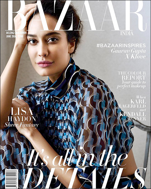 check out lisa haydon sizzles on the cover of harper bazaar india 2