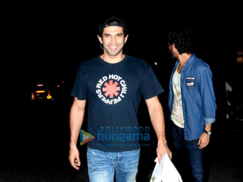 Aditya Roy Kapur snapped with friends post dinner at Monkey bar