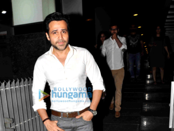 Emraan Hashmi snapped with Director Kunal Deshmukh post dinner at Hakassan