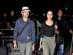 Farhan Akhtar & Shraddha Kapoor return from Shillong after shooting for Rock On!! 2