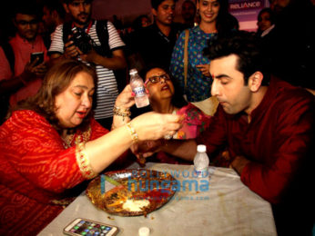 Ranbir Kapoor, Ayan Mukerji and Kajol snapped at the North Sarbojini Durga Pandal