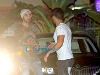 Ranbir Kapoor & Varun Dhawan snapped at Aditya Roy Kapur's party