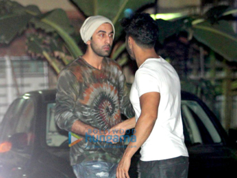 Ranbir Kapoor & Varun Dhawan snapped at Aditya Roy Kapur's party