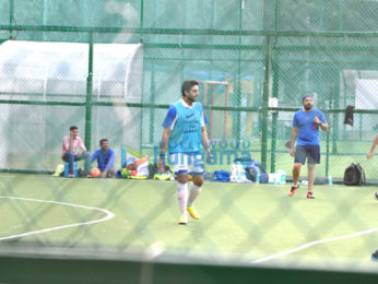 Ranbir Kapoor and Abhishek Bachchan snapped at football practice