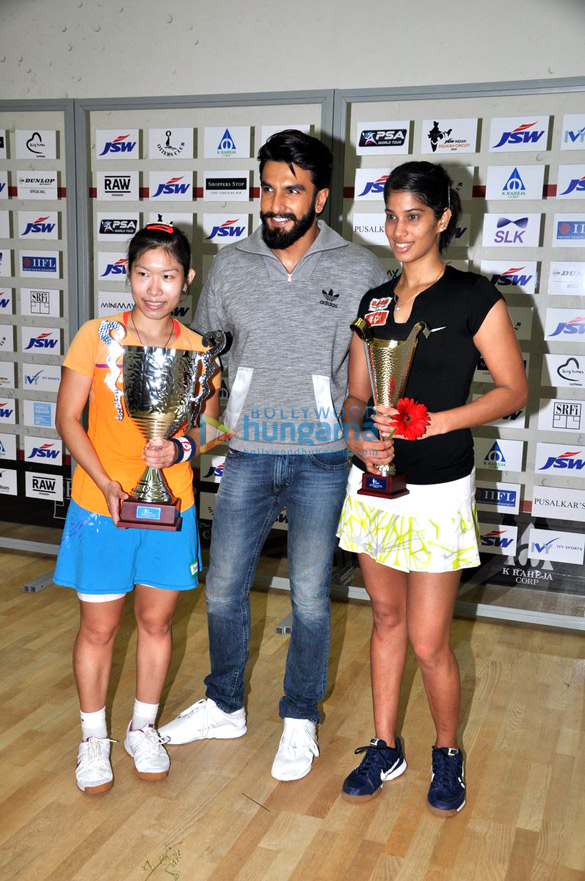 ranveer graces jsw squash championship finals 2