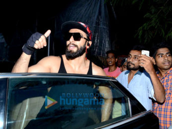 Ranveer Singh snapped post his gym session in Bandra