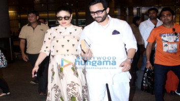 Saif Ali Khan & Kareena Kapoor Khan return from Hyderabad