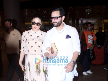 Saif Ali Khan & Kareena Kapoor Khan return from Hyderabad