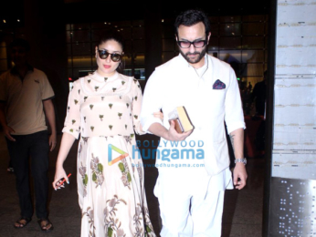 Saif Ali Khan & Kareena Kapoor Khan return from Hyderabad