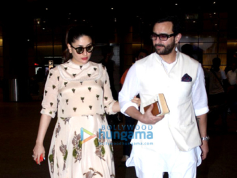 Saif Ali Khan & Kareena Kapoor Khan return from Hyderabad