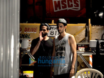 Shahid Kapoor shoots for an ad in Bandra