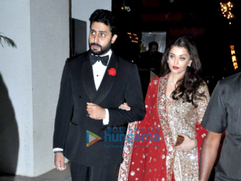 Abhishek Bachchan, Aishwarya Rai Bachchan, Esha Gupta, Huma Qureshi grace stylist Aastha Sharma's Wedding ceremony