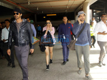 Airport Spotting: 'Rock On!! 2' starcast returns from Delhi