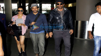 Airport spotting ‘Rock On!! 2’ starcast returns from Delhi