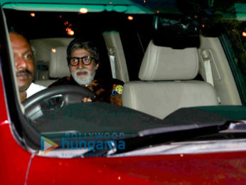 Amitabh Bachchan and Aishwarya Rai Bachchan snapped post the engagement ceremony of a close friend