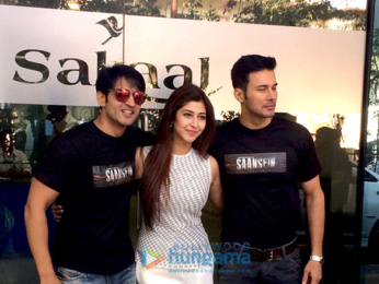 Cast of the film 'Saansein - The Last Breath' snapped in Pune promoting their film