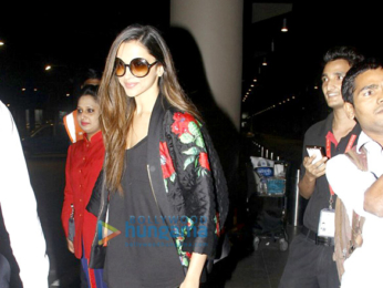 Deepika Padukone returns from MTV event in Rotterdam
