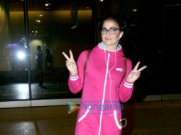 Elli Avram snapped at the domestic terminal