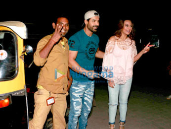 John Abraham and Sonakshi Sinha snapped promoting their film 'Force 2'