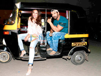 John Abraham and Sonakshi Sinha snapped promoting their film 'Force 2'