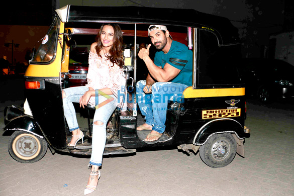 john abraham and sonakshi sinha snapped promoting their film force 2 5