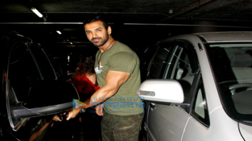John Abraham and Sonakshi Sinha snapped at the Mumbai airport