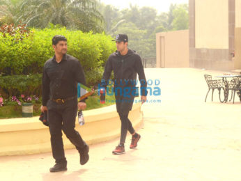 Ranbir Kapoor snapped post gym session at Taj Lands End