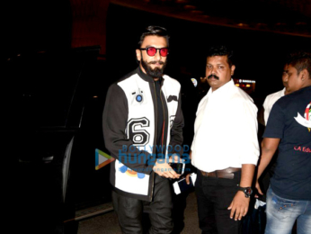 Ranveer Singh & Deepika Padukone depart for Dubai