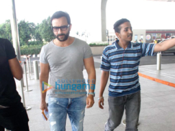 Saif Ali Khan & Shriya Saran snapped at the international airport