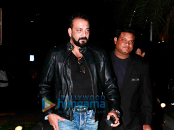 Sanjay Dutt and Manyata Dutt snapped with kids post dinner at Yuatchaa