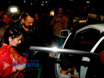 Sanjay Dutt and Manyata Dutt snapped with kids post dinner at Yuatchaa