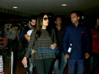 Shahid Kapoor snapped with wife and kid at the Mumbai airport