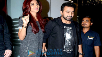 Shilpa Shetty and Raj Kundra snapped post dinner at Royal China