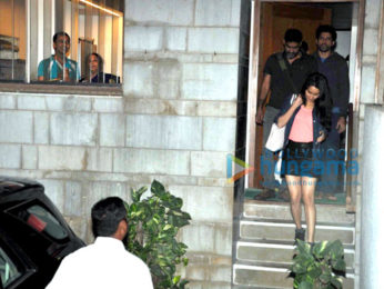 Shraddha Kapoor snapped post meeting at Farhan Akhtar's house