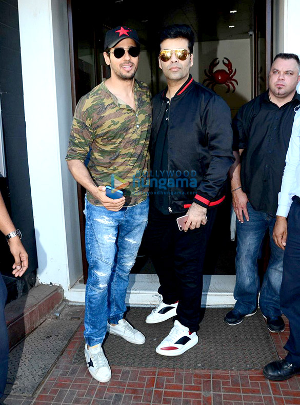 Sidharth Malhotra, Alia Bhatt & Karan Johar snapped post lunch at ‘Bastian’