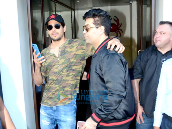 Sidharth Malhotra, Alia Bhatt & Karan Johar snapped post lunch at 'Bastian'