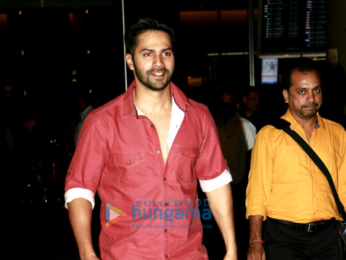 Varun Dhawan, Prachi Desai and Neha Dhupia snapped at the Mumbai airport