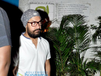 Aamir Khan snapped post dinner at Olive