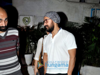 Aamir Khan snapped post dinner at Olive