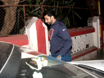 Abhishek Bachchan and Riteish Deshmukh snapped post their dubbing