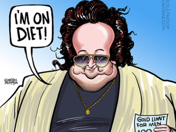 Bollywood Toons: Bappi Lahiri is on diet!