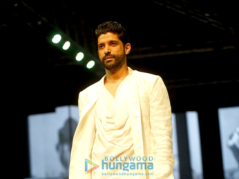 Farhan Akhtar, Kunal Kapoor & Anil Kapoor walk the ramp at the GQ Fashion Nights