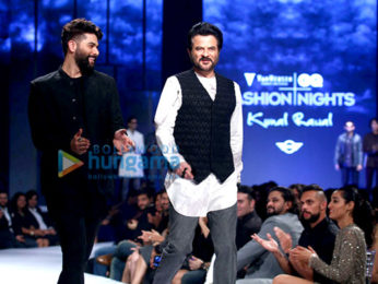 Farhan Akhtar, Kunal Kapoor & Anil Kapoor walk the ramp at the GQ Fashion Nights