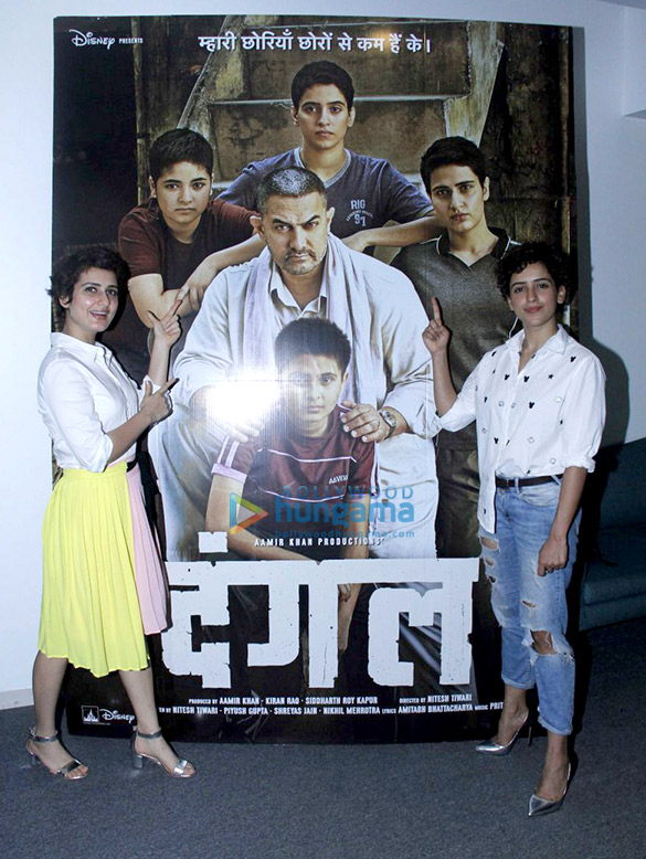 fatima and sanya snapped promoting their film dangal 2