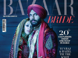 Hazel Keech & Yuvraj Singh On The Cover Of Harper's Bazaar, January 2017