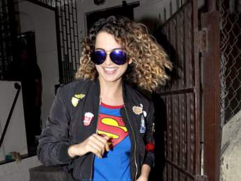 Kangna Ranaut snapped post dubbing at a studio in Bandra