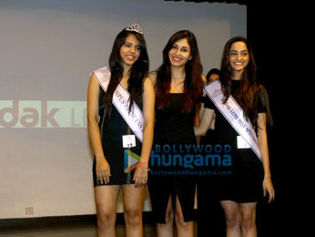 Pooja Chopra walks the ramp at a college's fashion fest