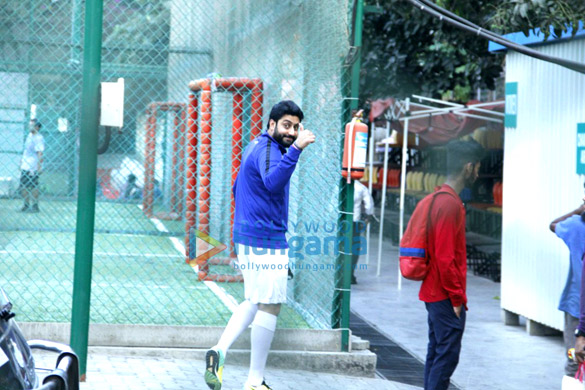 ranbir kapoor abhishek bachchan and john abraham snapped at football practice 2
