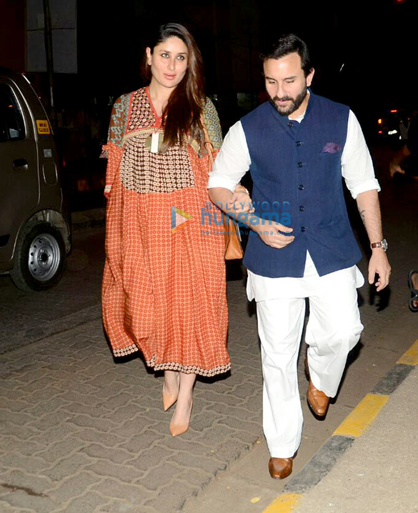 Saif Ali Khan & Kareena Kapoor Khan snapped at Olive in Bandra Saif Ali Khan & Kareena Kapoor Khan snapped at Olive in Bandra